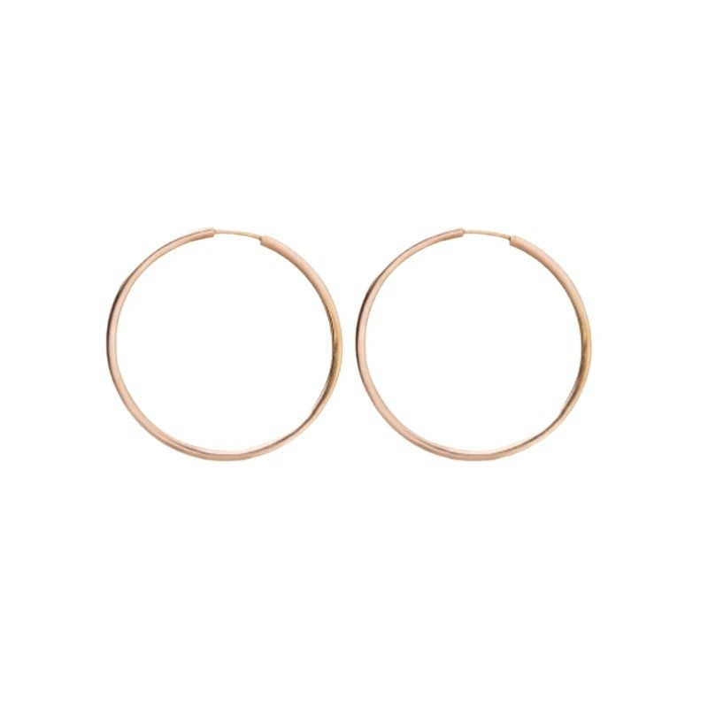 گوشواره حلقه‌ای طلا کم اجرت  18 عیار زنانه طلای صداقت مدل HS1