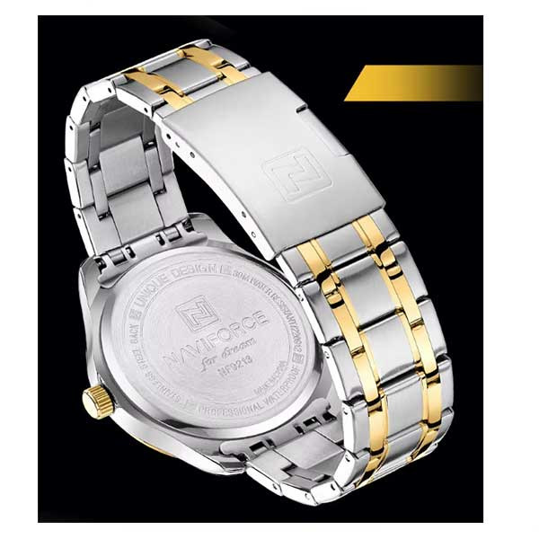 ساعت مچی عقربه‌ای مردانه  کوارتز نیوی فورس مدل NF9213 G/W