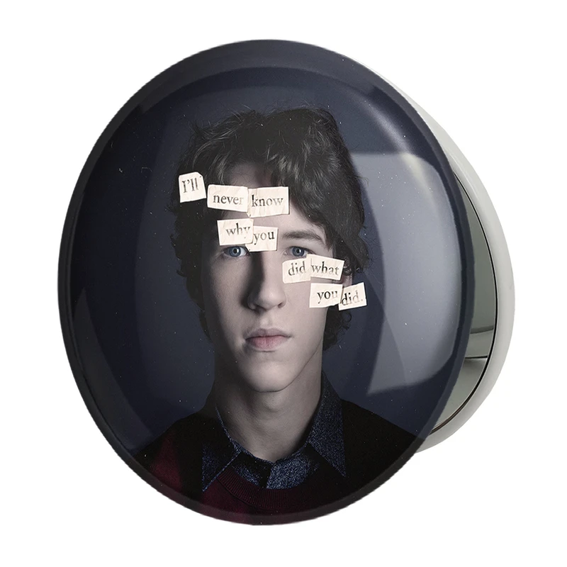 آینه جیبی خندالو طرح تایلر 13دلیل برای اینکه Reasons Why13 مدل تاشو کد 20337 