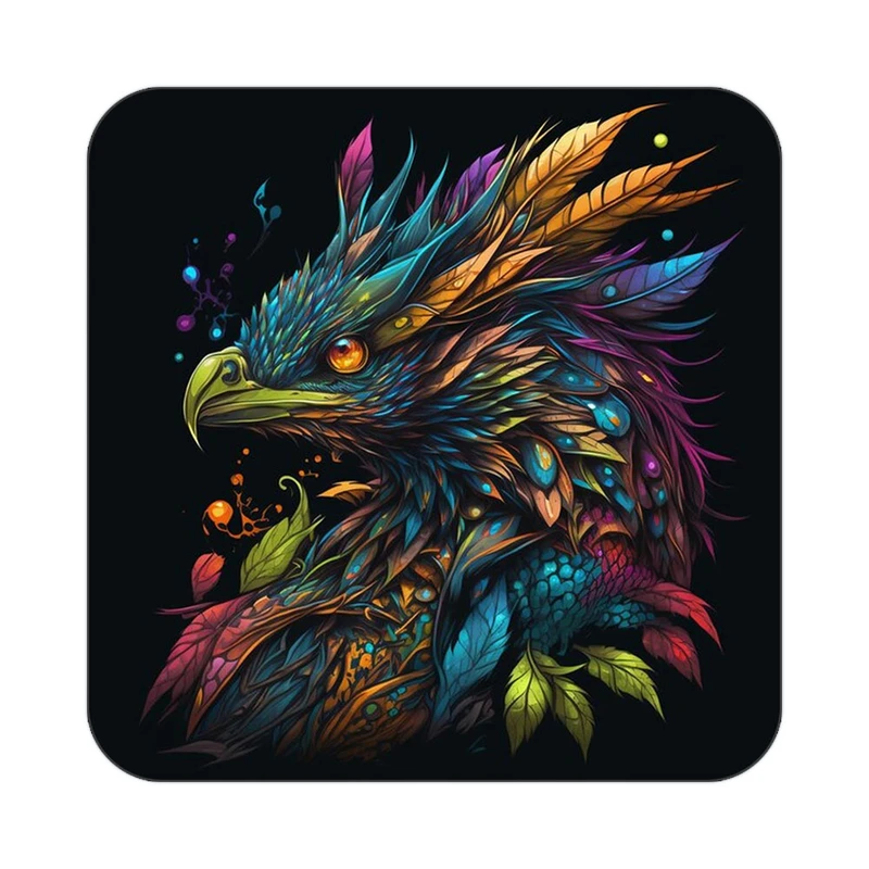 زیر لیوانی کاکتی طرح حیوانات رنگی مدل mp25839