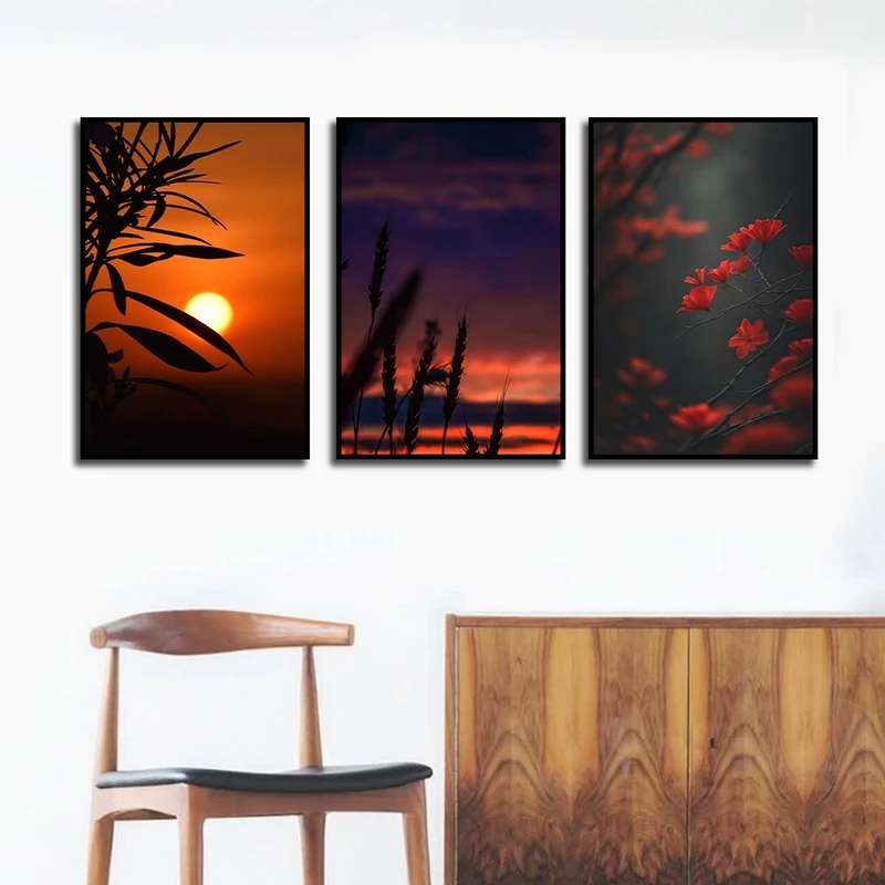 تابلو بکلیت طرح غروب و طبیعت مدل B-2671 مجموعه 3 عددی