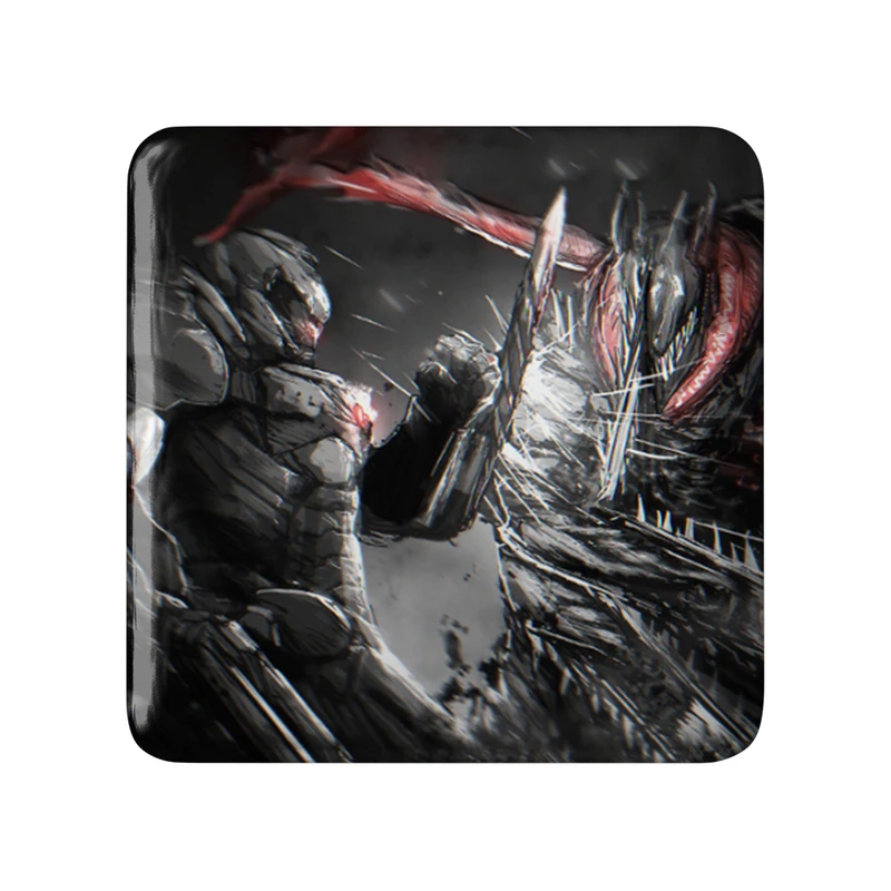 مگنت خندالو طرح بازی رستاخیز (Doom) مدل مربعی کد 31417