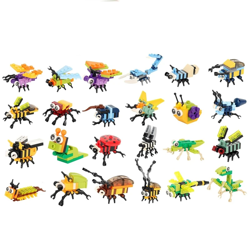 ساختنی مدل حشرات شانسی کد SM197A مجموعه 24 عددی