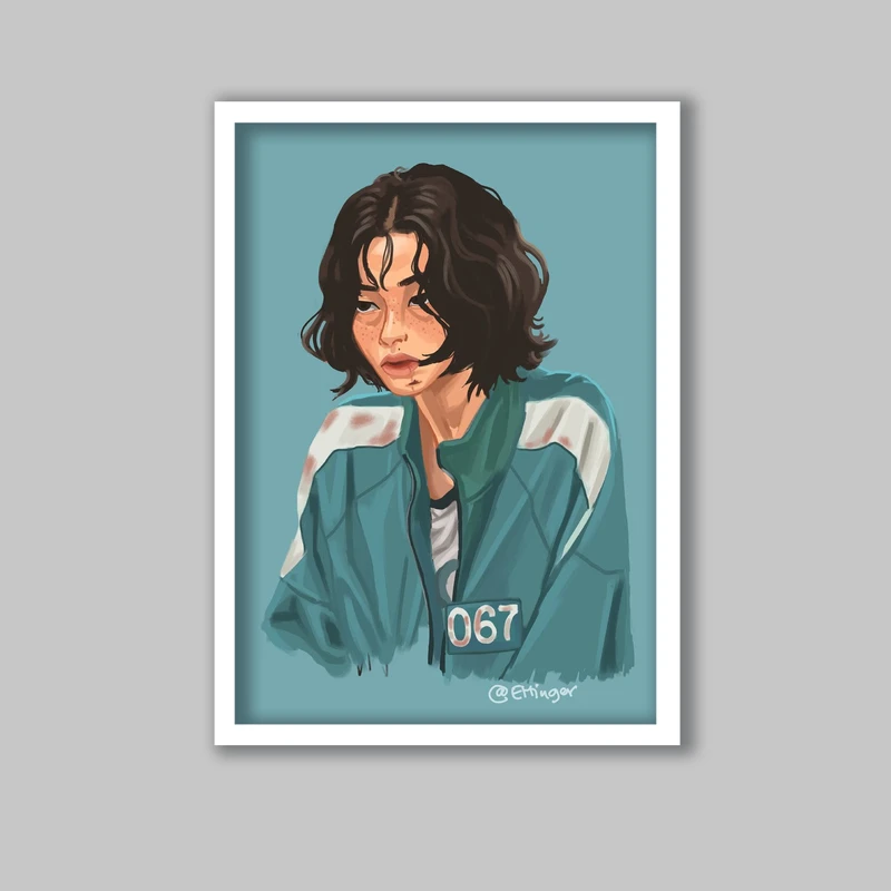 تابلو مدل سریال بازی مرکب Squid Game کد LA-G10807