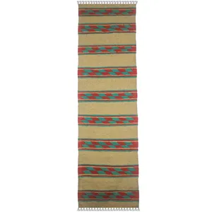 گلیم دستبافت کناره طول دو متر کد G440