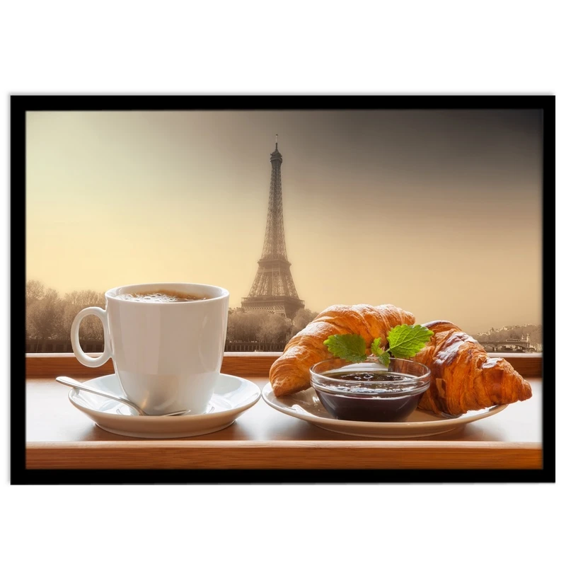 تابلو نوری بکلیت طرح صبحانه و برج ایفل مدل B-S539