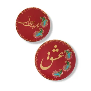 دیوارکوب سفالی طرح عشق مجموعه دو عددی