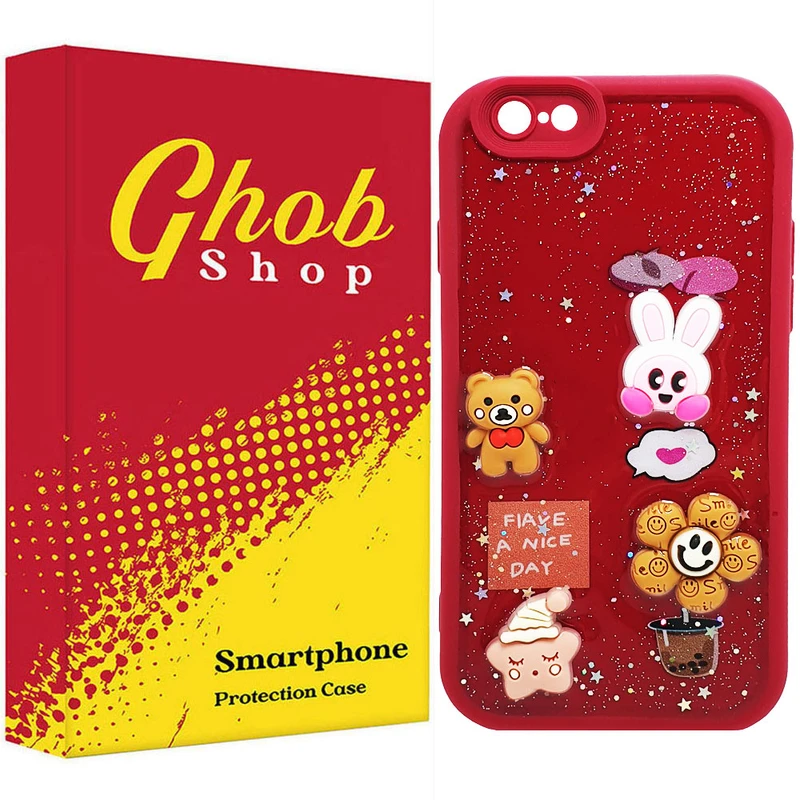 کاور قاب شاپ مدل سولید اکلیلی طرح عروسکی مناسب برای گوشی موبایل اپل IPhone 6 / IPhone 6S