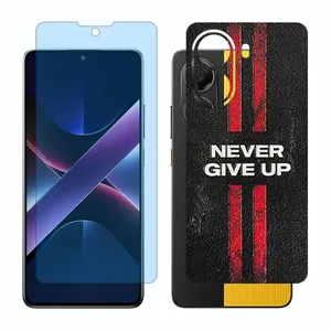 Glass Together model matte anti blue screen protector suitable for Xiaomi Poco X7 Pro mobile phone with back cover sticker