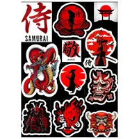استیکر لپ تاپ طرح سامورایی کد 2025 مجموعه 11 عددی