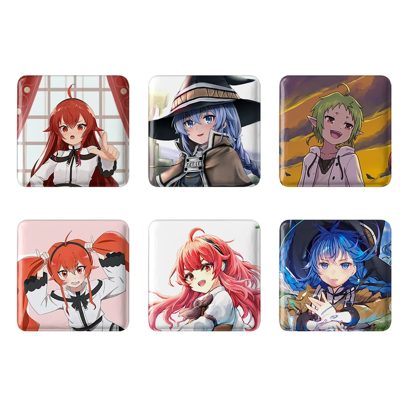 مگنت خندالو طرح انیمه موشوکو تنسی Mushoku Tensei کد 1508B مجموعه 6 عددی