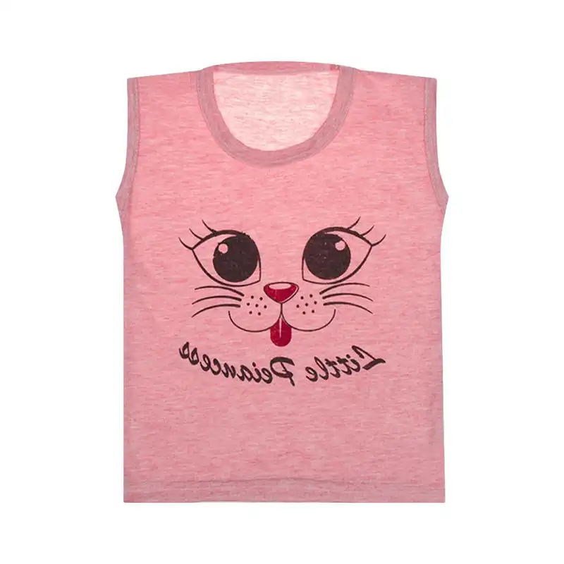 ست تاپ و شلوارک بچگانه مدل گربه کد 3611