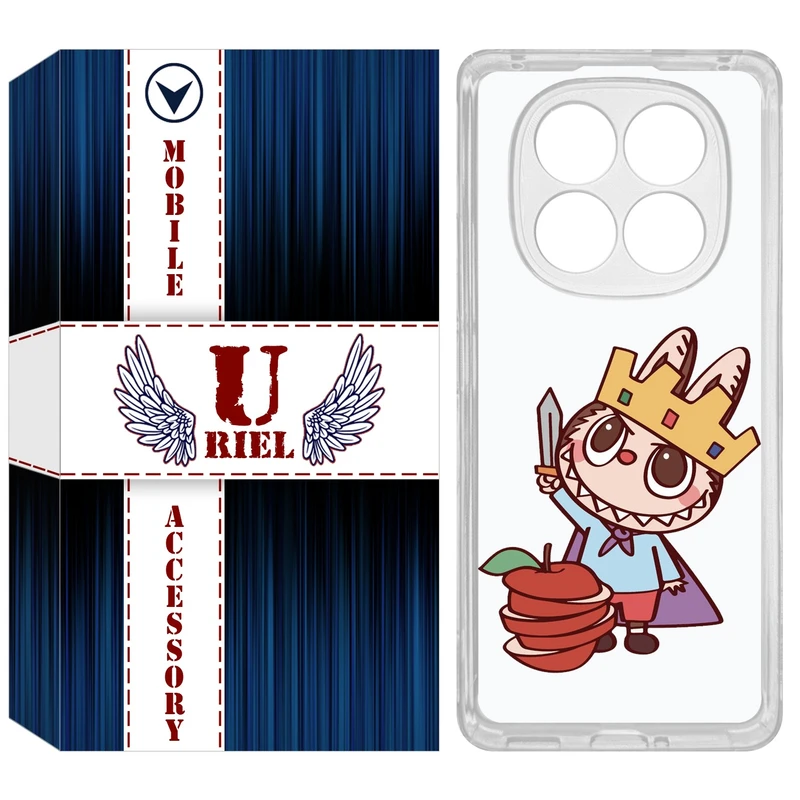 کاور یوریل مدل Clear کد 120 طرح لبوبو مناسب برای گوشی موبایل شیائومی Redmi Note 14 Pro 4G / Poco X7