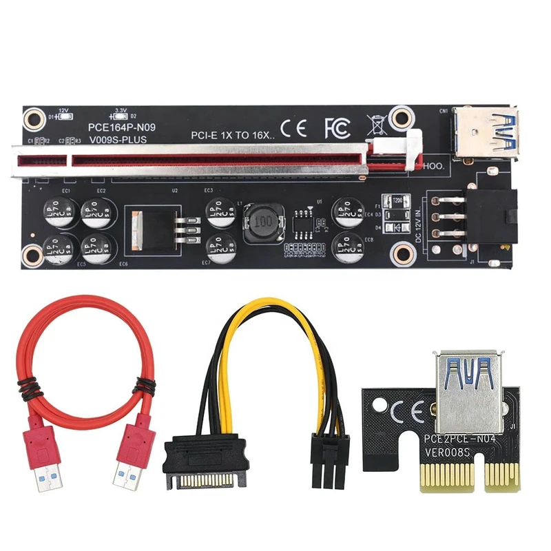 رایزر کارت گرافیک تبدیل PCI EXPRESS X1 به X16 مدل 009s PLUS