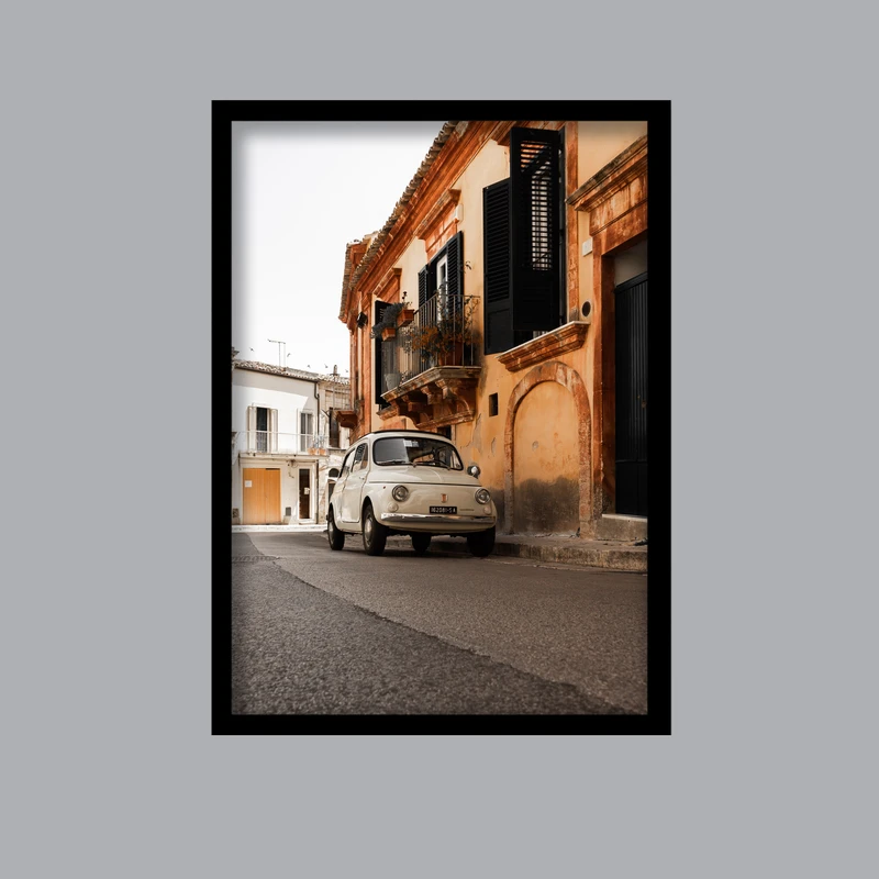 تابلو لیلیان طرح ماشین کد LA-G10216-2 فریم مشکی