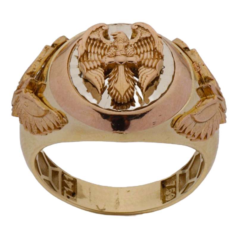 انگشتر طلا 18 عیار مردانه طلای مستجابی مدل 28102