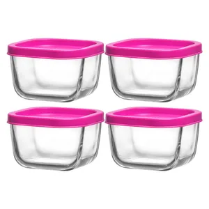 ظرف نگهدارنده لاو مدل CUBE کد 225 بسته 4 عددی