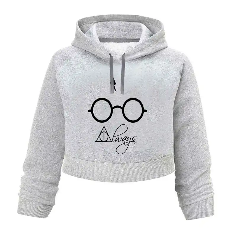 هودی زنانه مدل کراپ هری پاتر کد L24 T