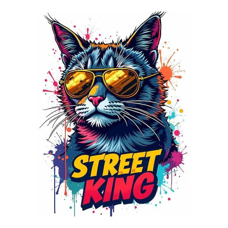 استیکر پارچه و لباس پاد آفرین مدل گربه کد 1677