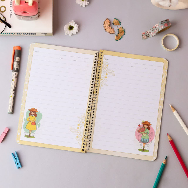 دفتر مشق 50 برگ دایان مدل حاشیه دار کد 43541 بسته 4 عددی