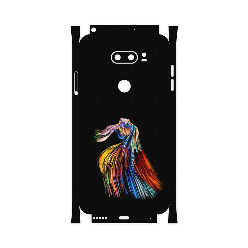 برچسب پوششی ماهوت مدل Rainbow Hair Digital Art-FullSkin مناسب برای گوشی موبایل ال جی V30