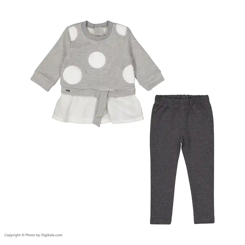 ست تونیک و شلوار نوزادی دخترانه ایندیگو مدل 2501946-93