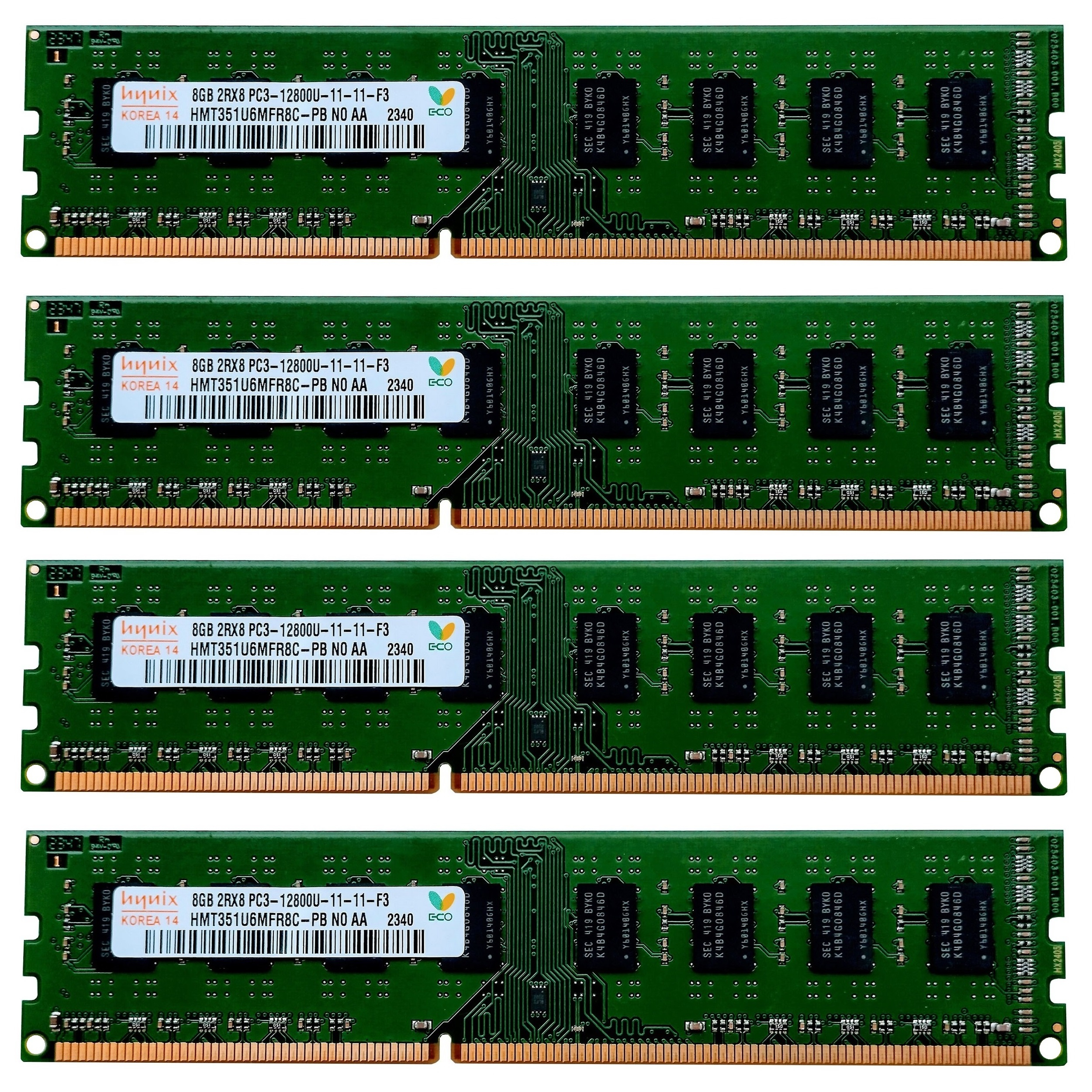 رم کامپیوتر DDR3 تک کاناله 1600 مگاهرتز CL11 هاینیکس مدل 2RX8 PC3-12800U ظرفیت 8 گیگابایت بسته چهار عددی