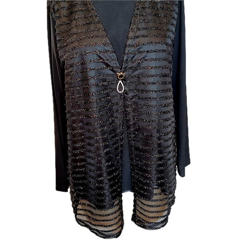 بلوز آستین بلند زنانه مدل لمه رنگ مشکی