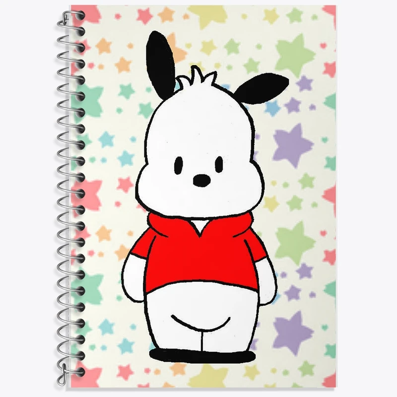 دفتر زبان 50 برگ خندالو مدل سه خط طرح Pochacco کد F2183