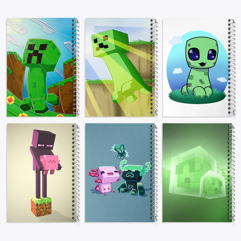 دفتر مشق 50 برگ خندالو طرح ماینکرفت (Minecraft) کد 540 مجموعه 6 عددی