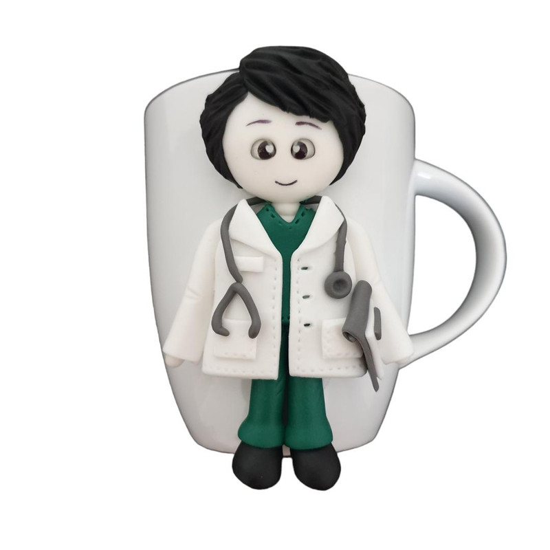 ماگ سرامیکی مدل عروسکی طرح پزشک کد 1017