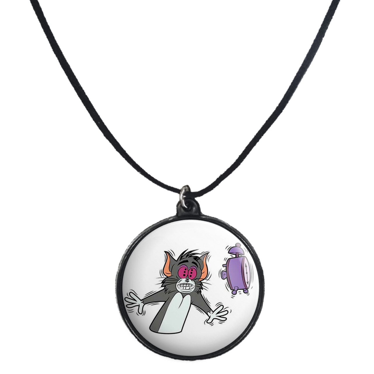 گردنبند پرمانه طرح تام و جری کد pmb.10760 مدل دو طرفه