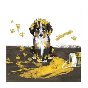 تابلو کودک و نوزاد طرح سگ و سطل رنگ کد wkt25