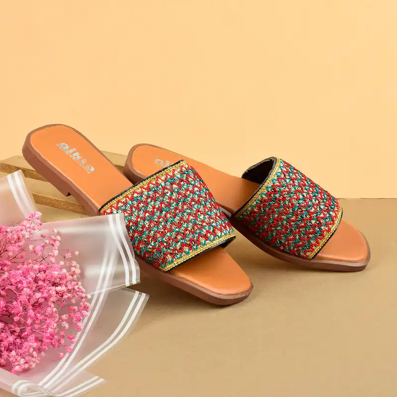 صندل زنانه نیکتا مدل کویلتی BK.4051