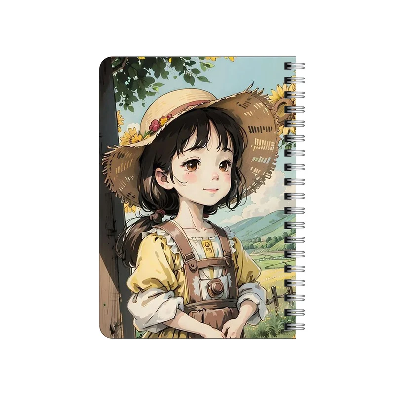 دفترچه یادداشت بامبیلیپ مدل چوبی طرح دختر آفتاب گردون کد 4639242