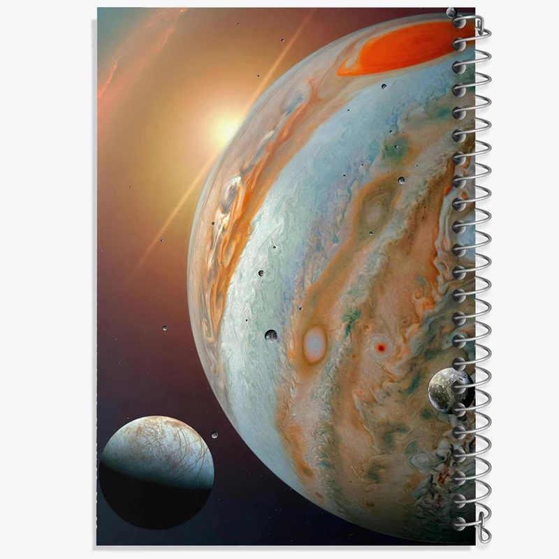 دفتر ژورنال نویسی 50 برگ خندالو مدل نقطه ای طرح کهکشان و سیاره ها کد 25371