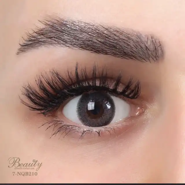 لنز چشم بیوتی شماره 7 مدل NQB210 رنگ خاکستری تیره