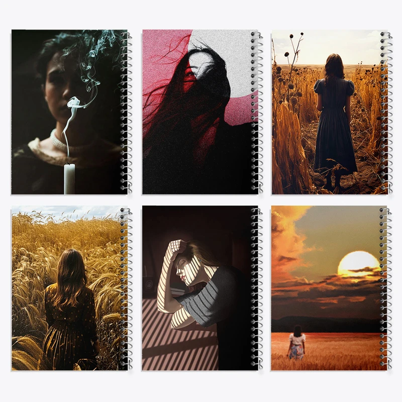 دفتر مشق 50 برگ خندالو طرح دخترانه کد 982 مجموعه 6 عددی