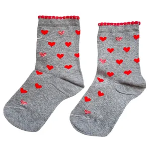 جوراب ساق کوتاه دخترانه سانتاگوستینو مدل 3673457 قلب قلبی