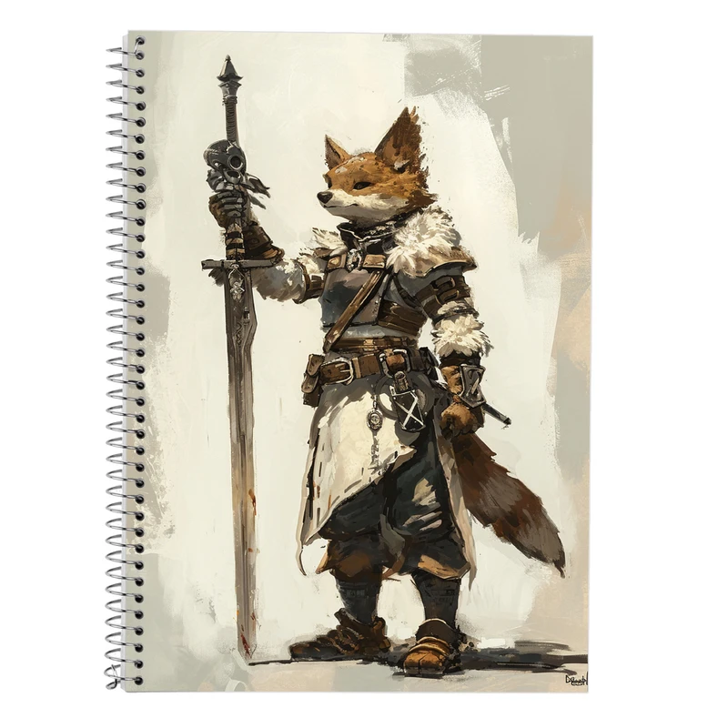 دفتر زبان 50 برگ مدوپد مدل دو خط طرح حیوانات جنگجو کد DF14938