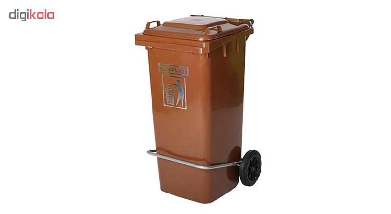 سطل زباله اداری سبلان کد 201/1 ظرفیت 240 لیتر (چرخدار و پدال دار)