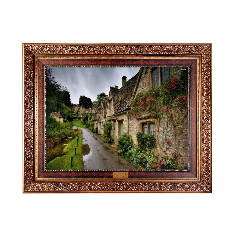 تابلو فرش ماشینی نقش نگار رضوی طرح کوچه کد 559C