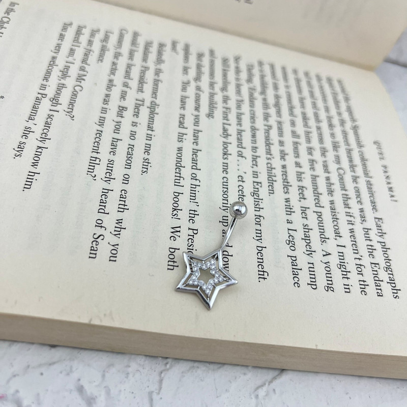 پیرسینگ ناف زنانه مدل ستاره کد P4650