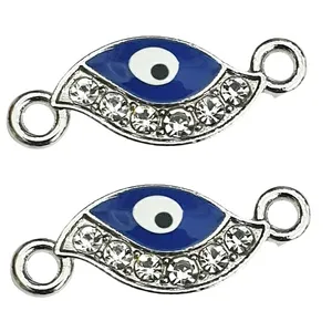 آویز دستبند مدل چشم و نظر نگین دار AD408 مجموعه 2 عددی