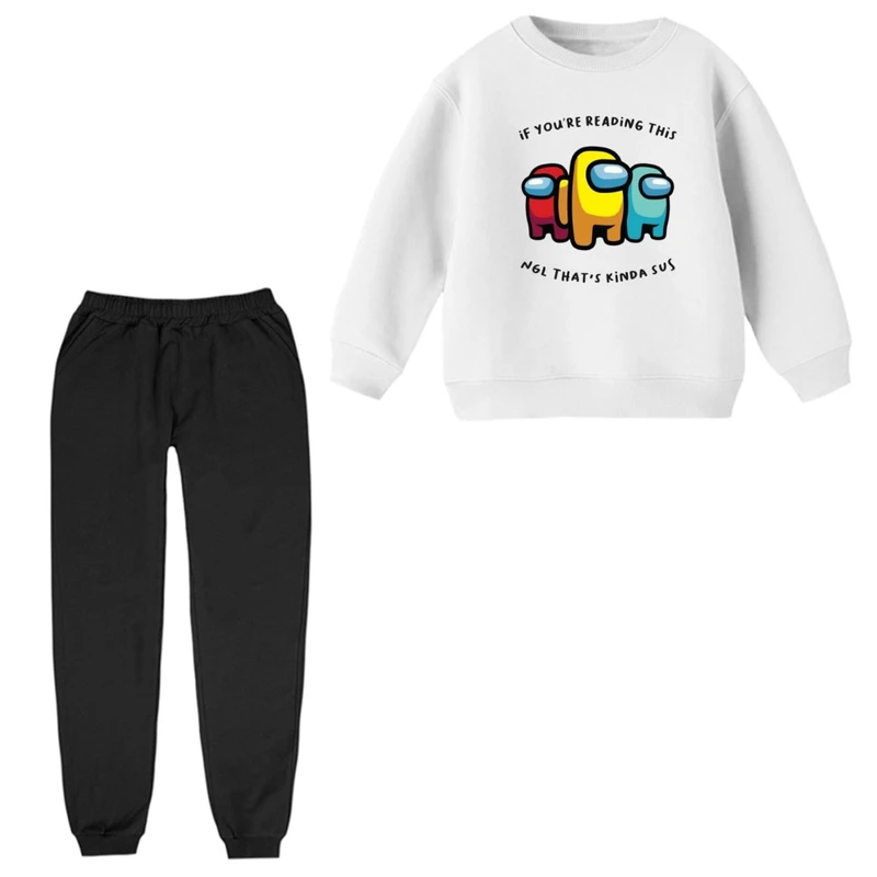 ست سویشرت و شلوار راحتی بچگانه مدل امانگ آس کد 2  