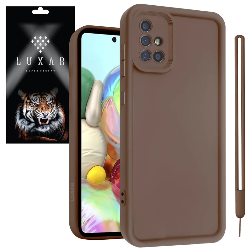 کاور لوکسار مدل a71 -Puffer band طرح بند دار مناسب برای گوشی موبایل سامسونگ Galaxy A71 به همراه بند