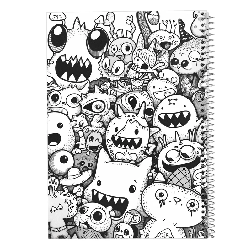 دفتر مشق 50 برگ مدوپد مدل هیولای فانتزی کد DF16774