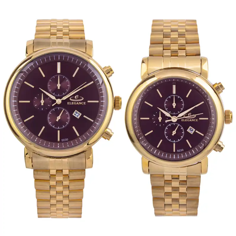 ست ساعت مچی عقربه ای زنانه و مردانه الگانس مدل WS-53