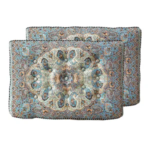 پشتی ترمه طرح شاه نشین کد10081 بسته دو عددی