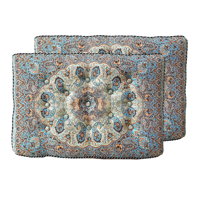 پشتی ترمه طرح شاه نشین کد10081 بسته دو عددی